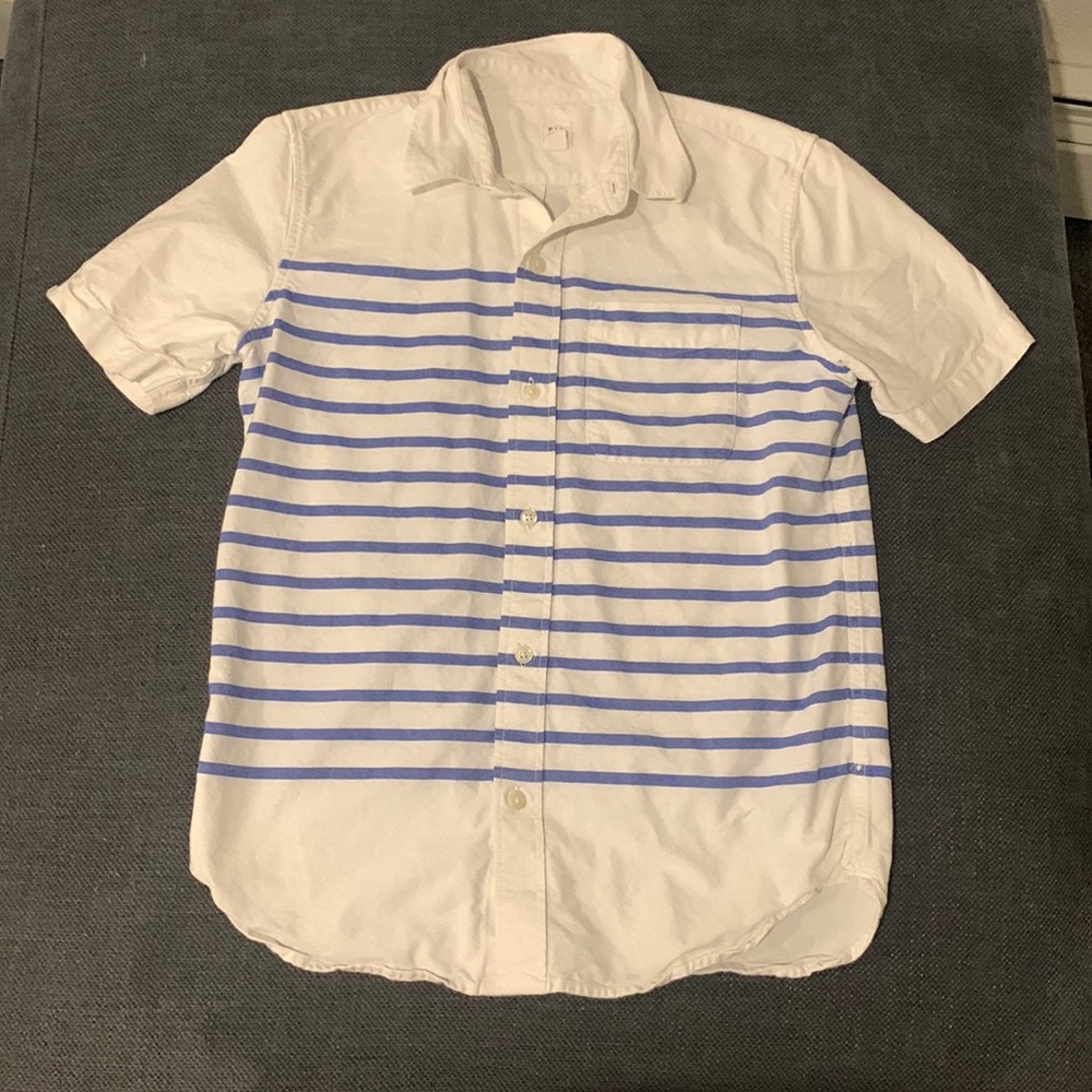 Striped blue shirt